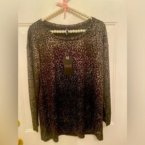 Liola Black/Gold Top Animal Print 🐆